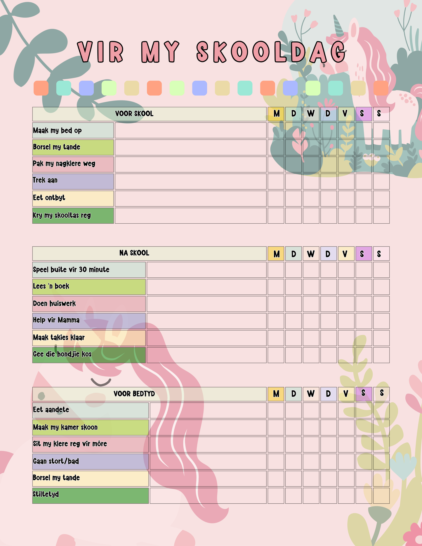 Takies & Beloningskaarte Unicorns