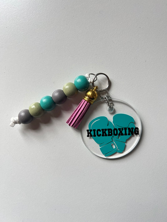Beaded Kickboxing Keyring