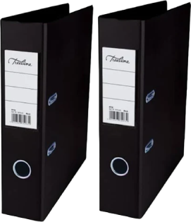Treeline A4 Lever Arch File PP 70mm Black