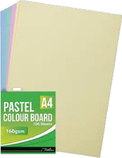 Treeline A4 Board Pastel Assorted 100's