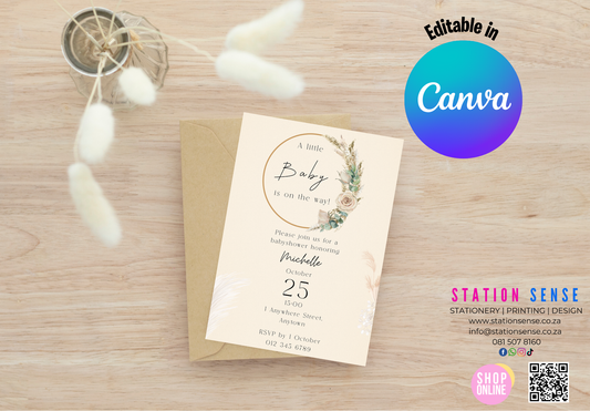 A Little Baby Is On The Way Floral