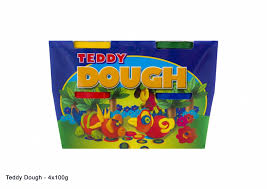 Dala Teddy Play Dough Kit 4x100ml
