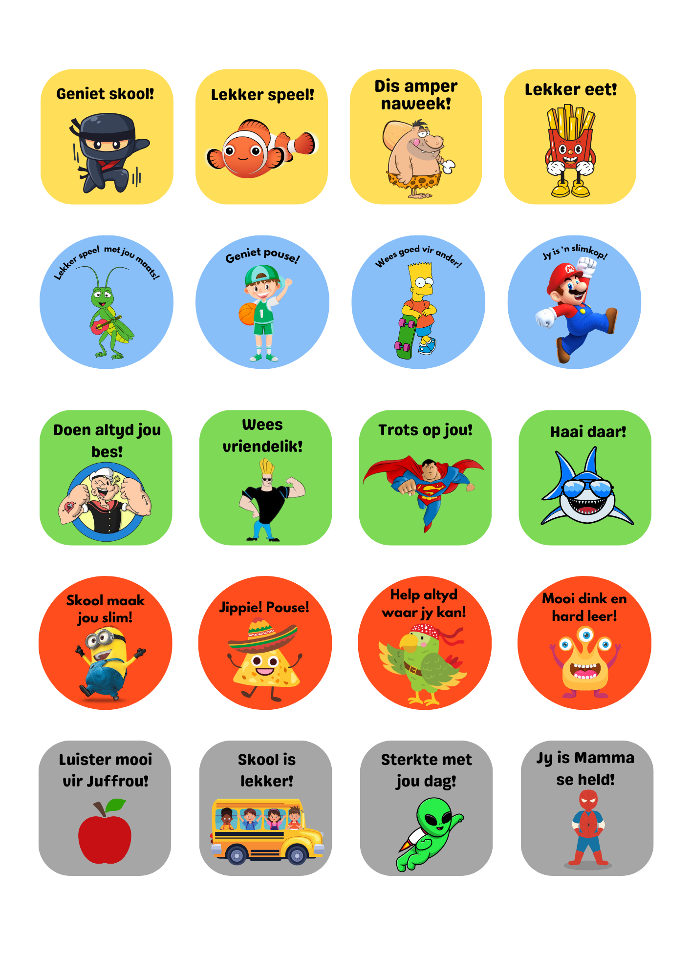 Kosblik Stickers Seuns