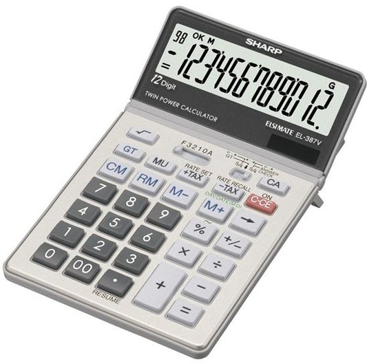 Sharp EL387V 12 Digit Dual Power Calculator
