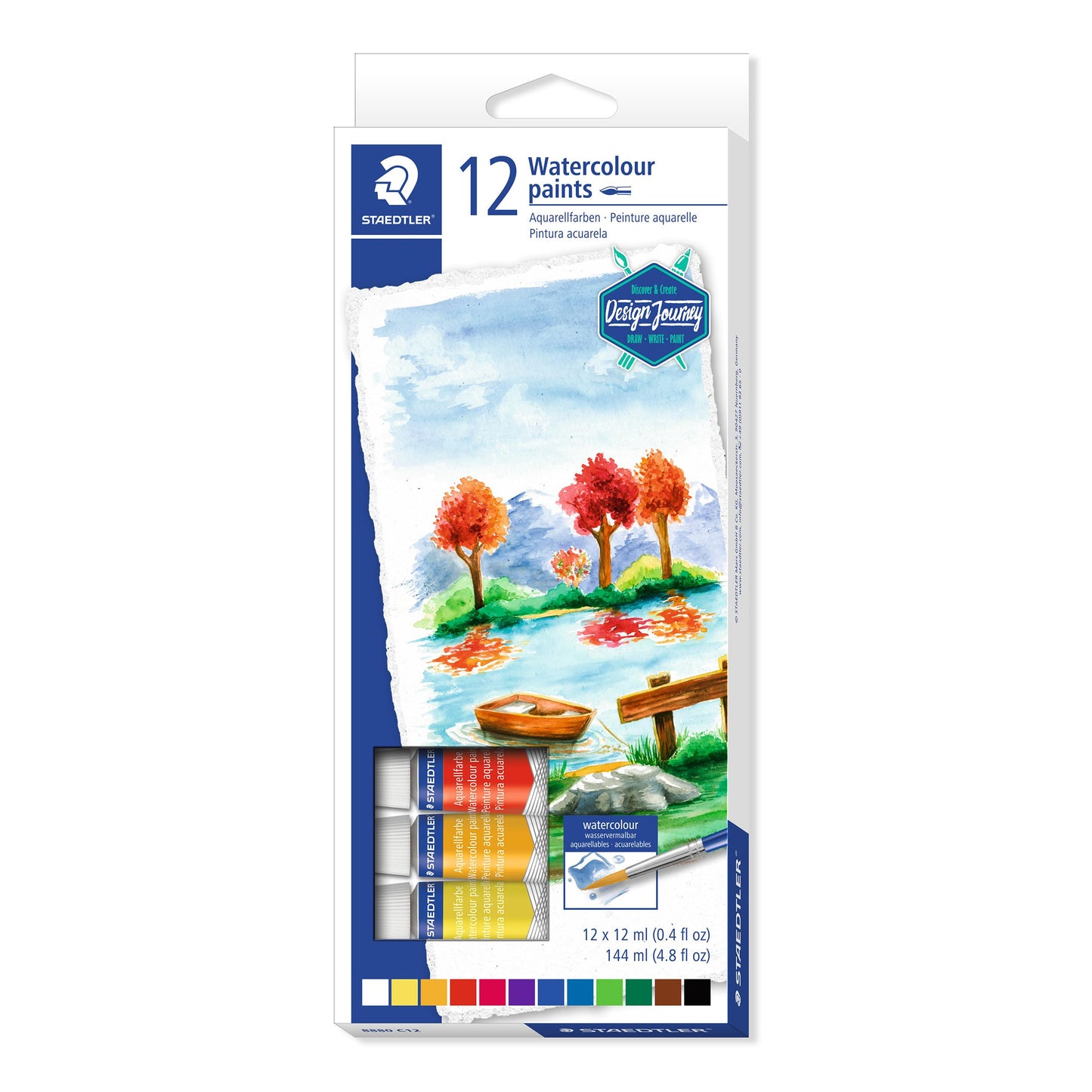 Staedtler Watercolour Paint 12's Tubes