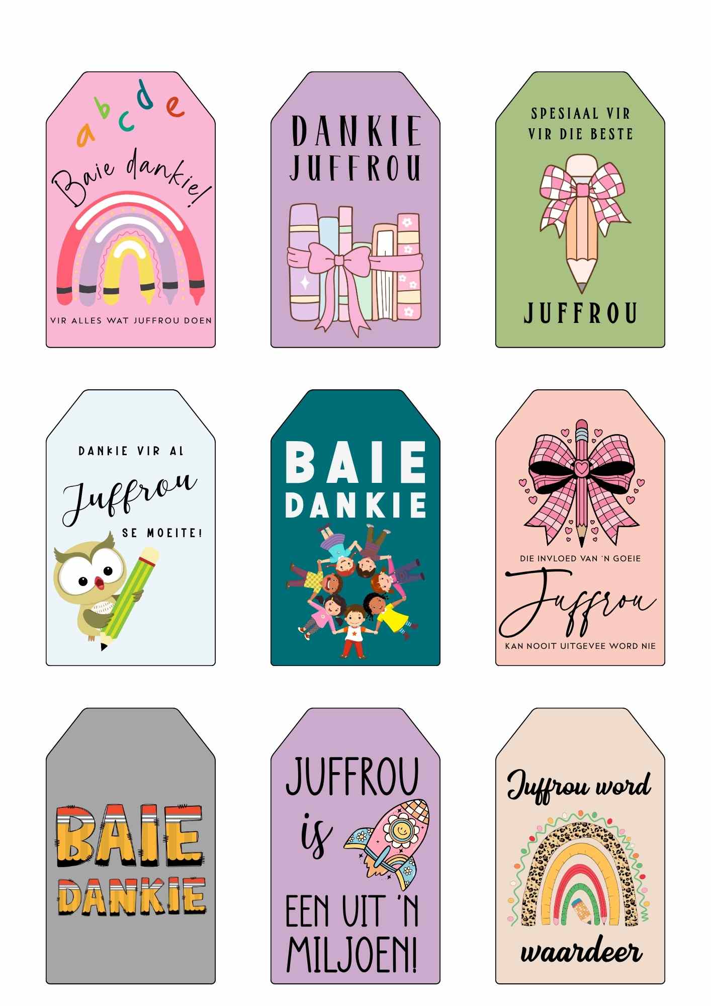 Teacher/Juffrou Tags