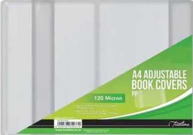 Treeline A4 Adjustable Book Covers 120mic 10's