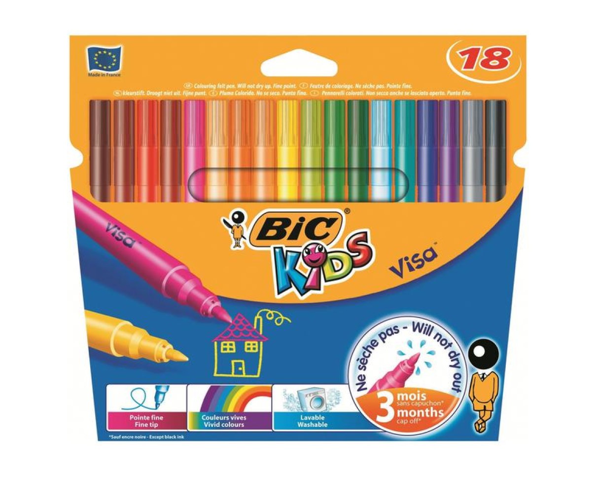 BIC Kids Visa Fibre Tip Pens