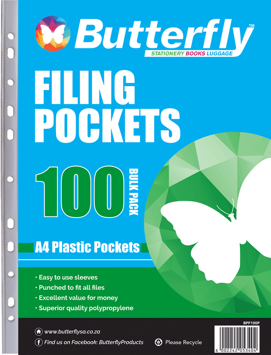 Butterfly A4 Filing Pockets