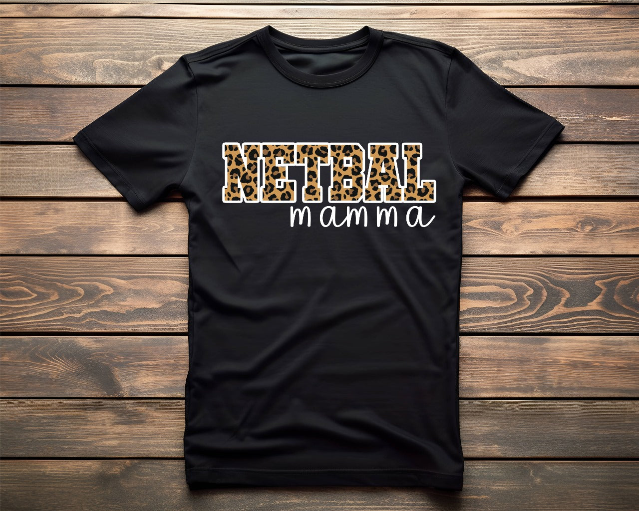 Netbal Mamma Leopard Print T-shirt