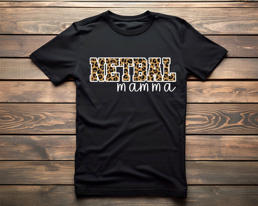 Netbal Mamma Leopard Print T-shirt