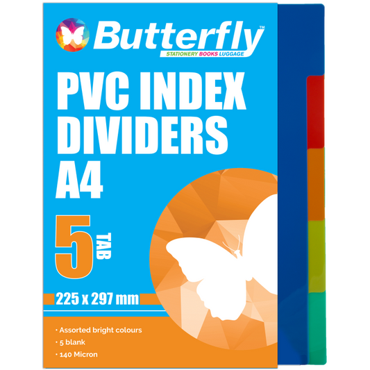 Butterfly A4 Plastic File Dividers