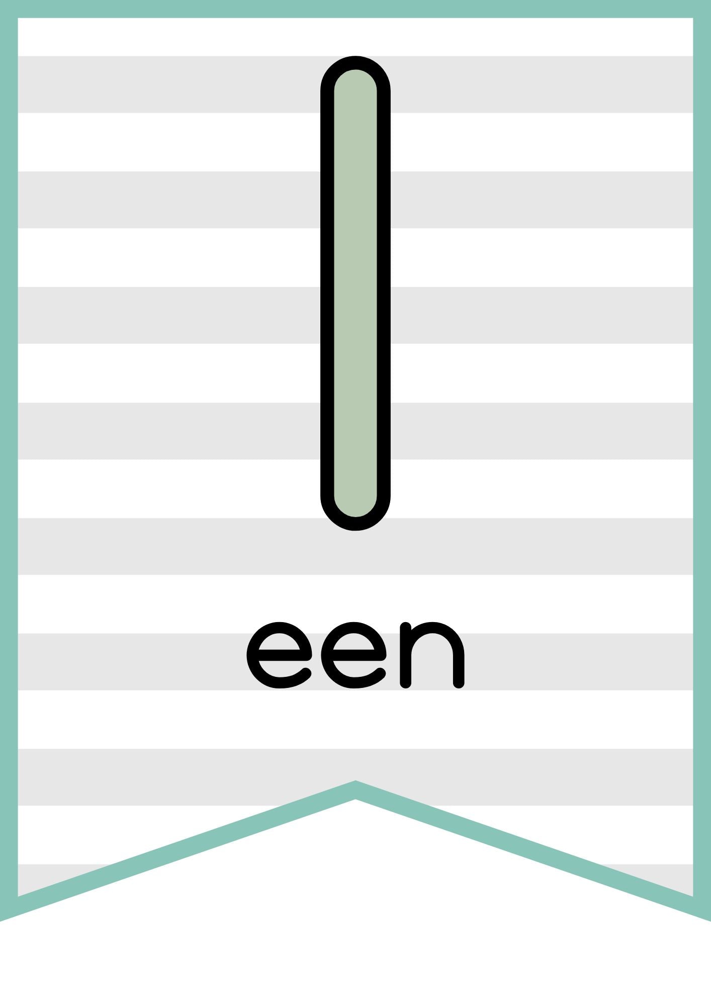 Klaskamer Dekor - Teal & grys