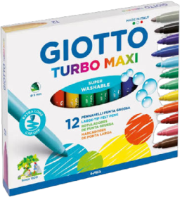 Giotto Turbo Maxi Markers 12's