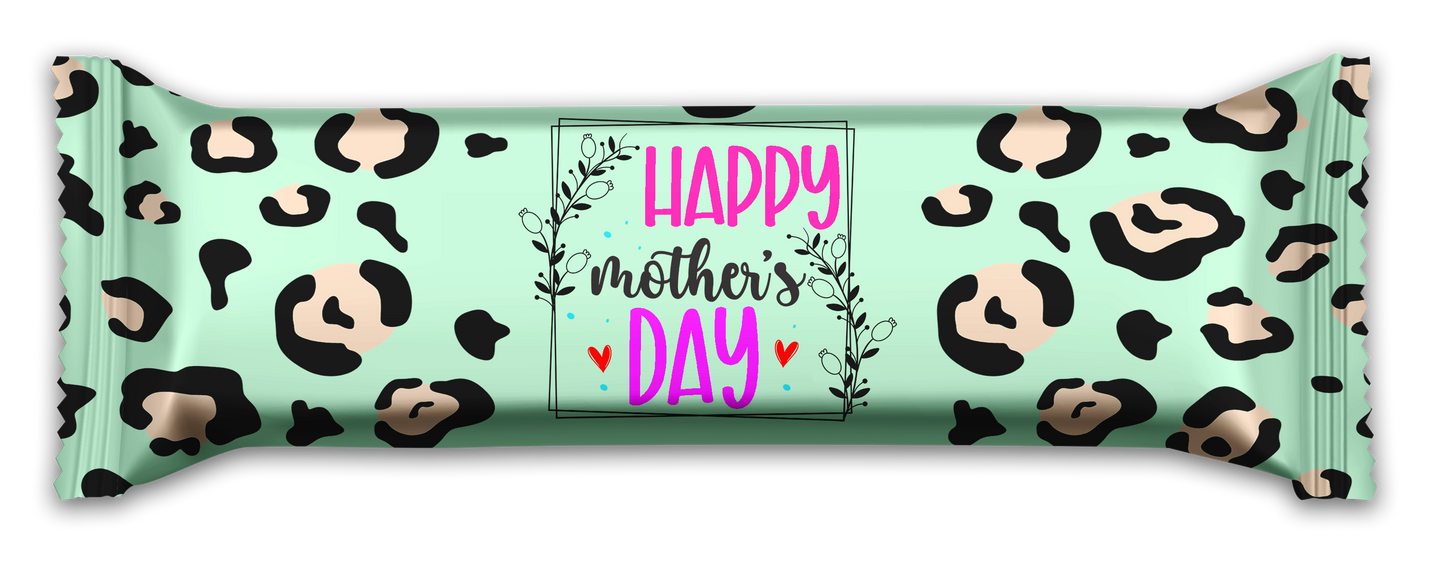 Happy Mother's Day Leopard Print Green Kit Kat Wrapper