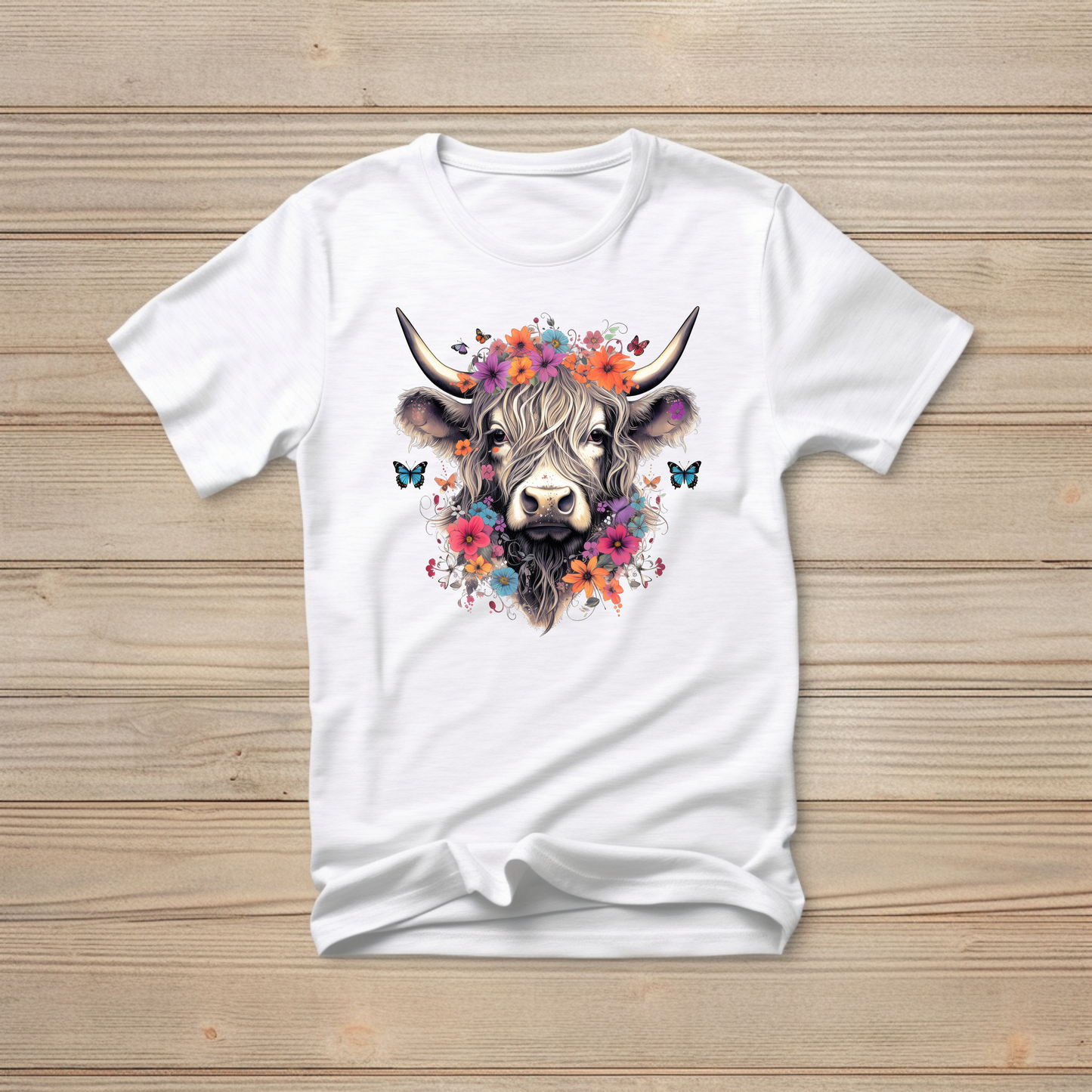 Highland Cow T-shirt White