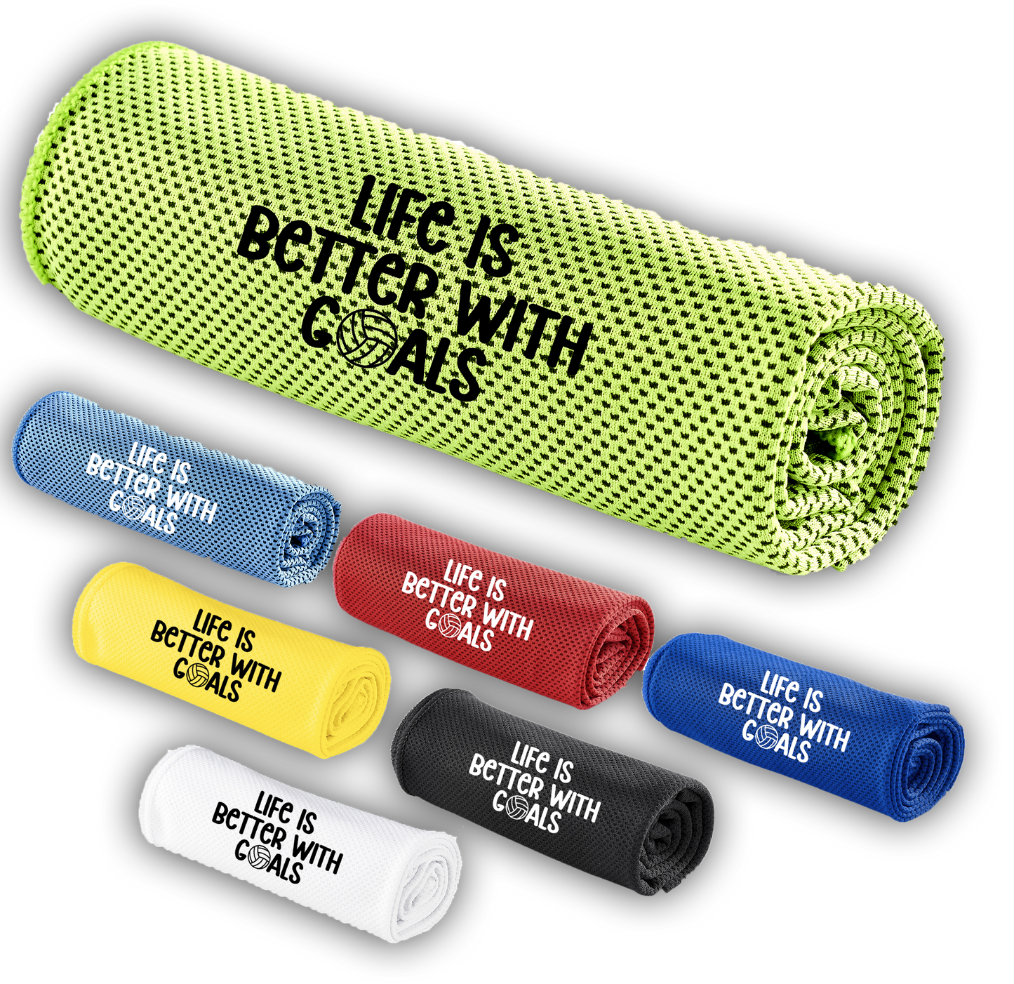 Life Is Better With Goals Cooling Towel