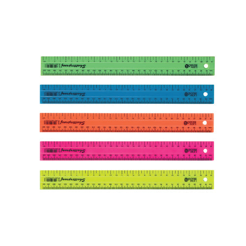 Lion Brand Ruler Neon 30cm Shatterproof