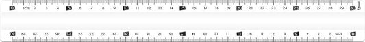 Maped Clear Ruler Unbreakable 30cm