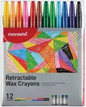 Monami Retractable Wax Crayons 12's