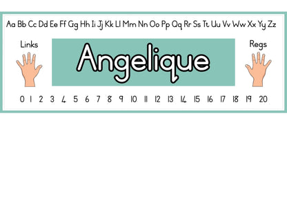 Klaskamer Dekor - Teal & grys