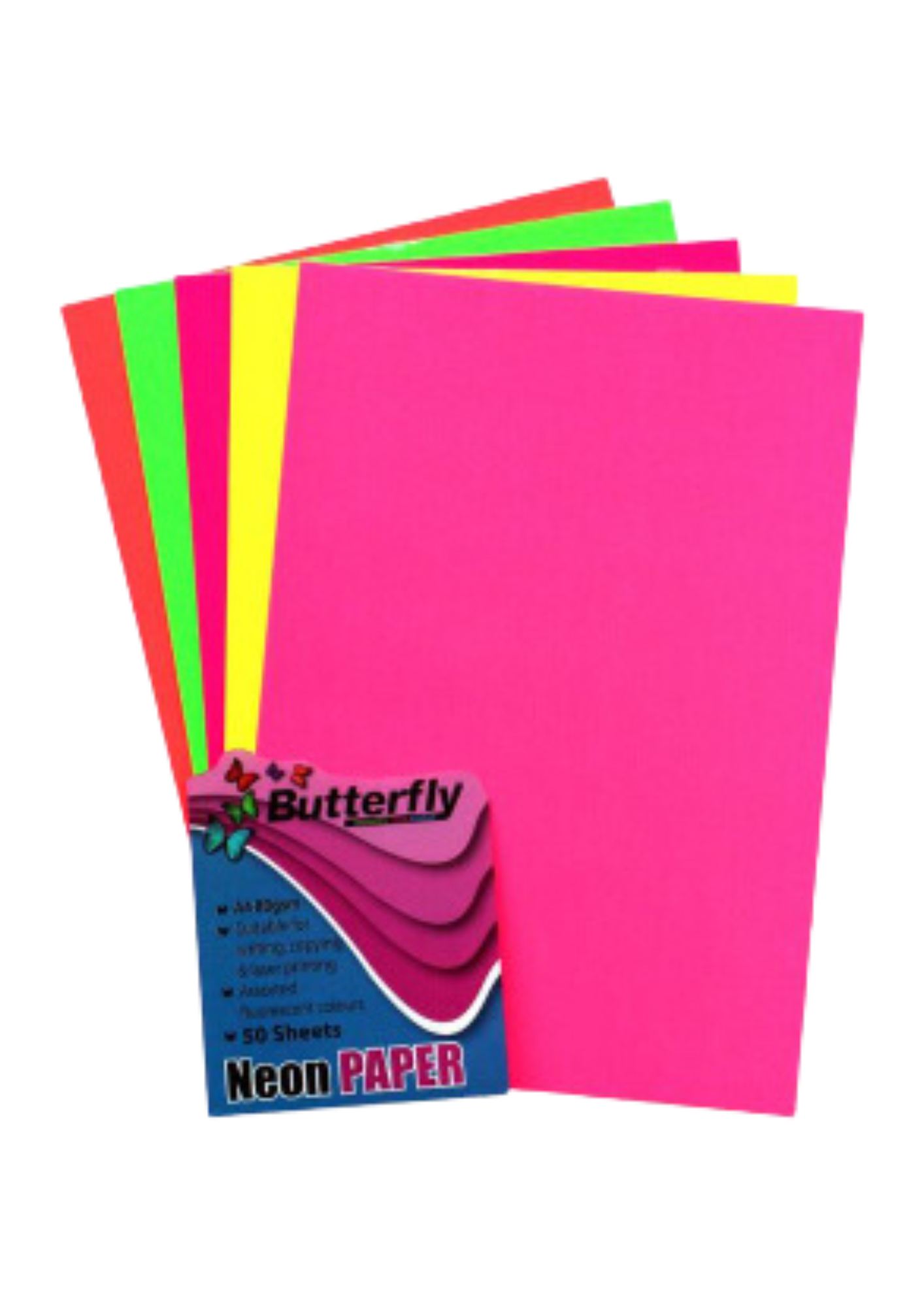 Butterfly A4 Paper 80gsm Neon 50's