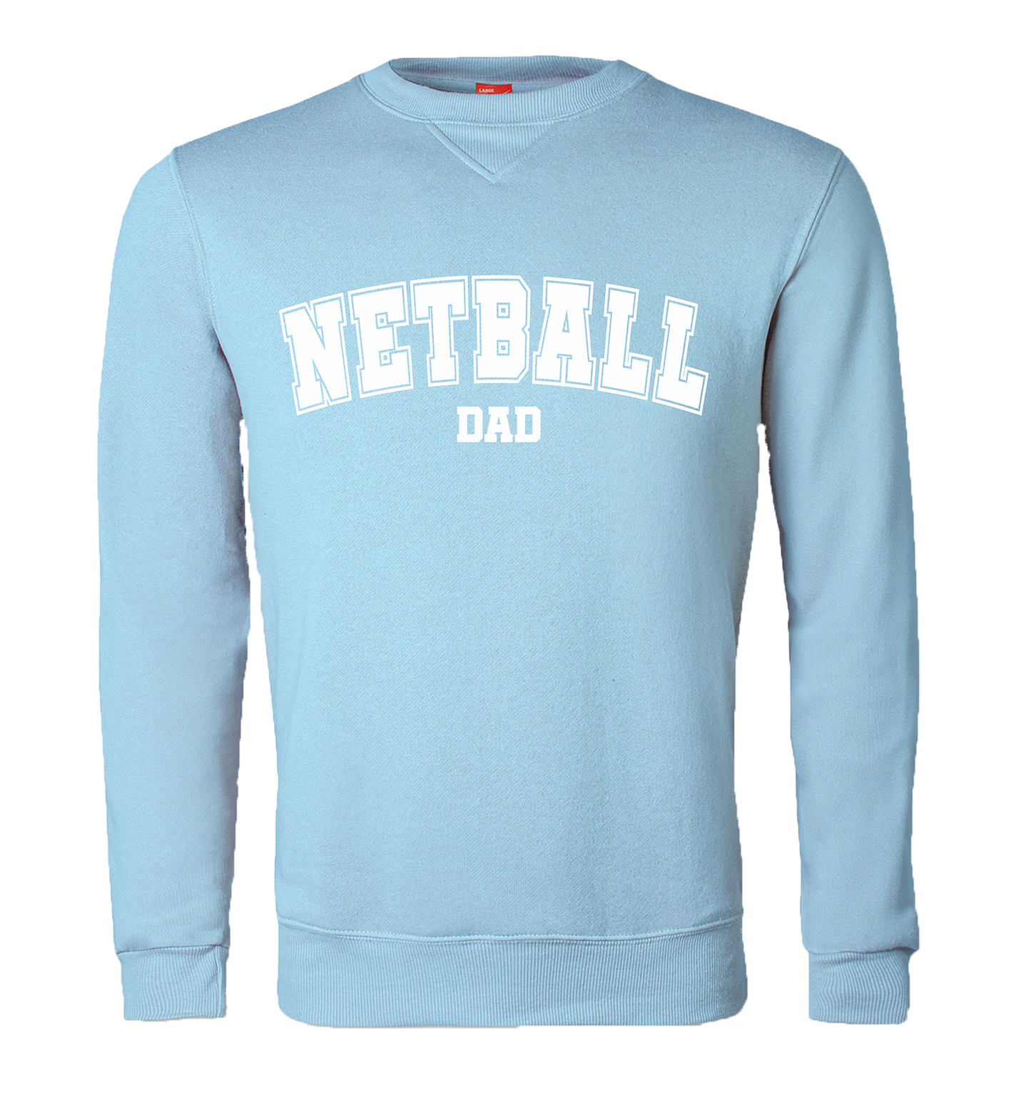 Netball Dad Sweater Sky Blue