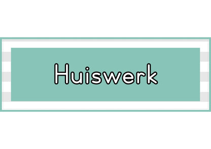 Klaskamer Dekor - Teal & grys