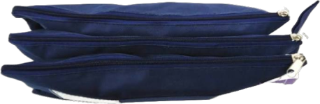 Nexx Pencil Bag 33cm 3 Pocket Navy Blue