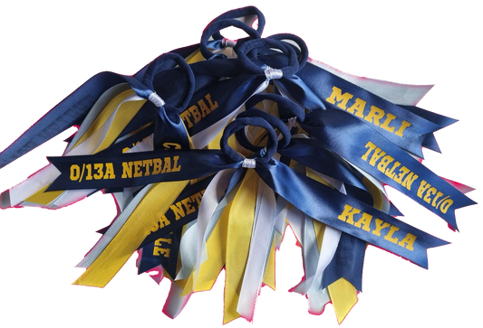 Team Ribbon Hair Ties