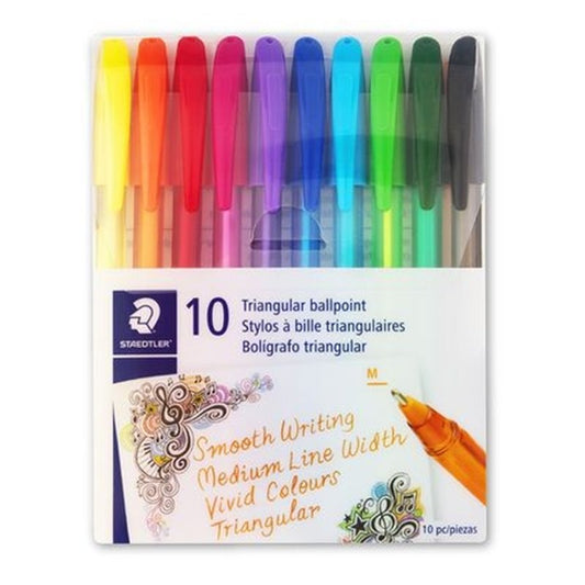Staedtler Traingular Ballpoint Pens 10's