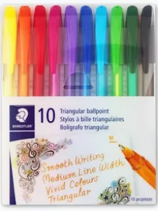 Staedtler 432 Coloured Ballpoint Pens Assorted 10's