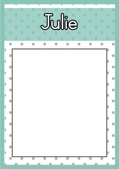 Klaskamer Dekor - Teal & grys