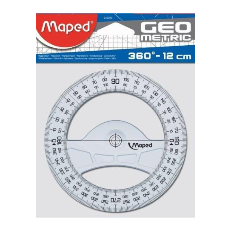 Maped 360 Deg Protractor 12cm
