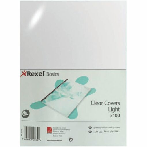 Rexel A4 Bind Covers Basic Light 100's – Station Sense